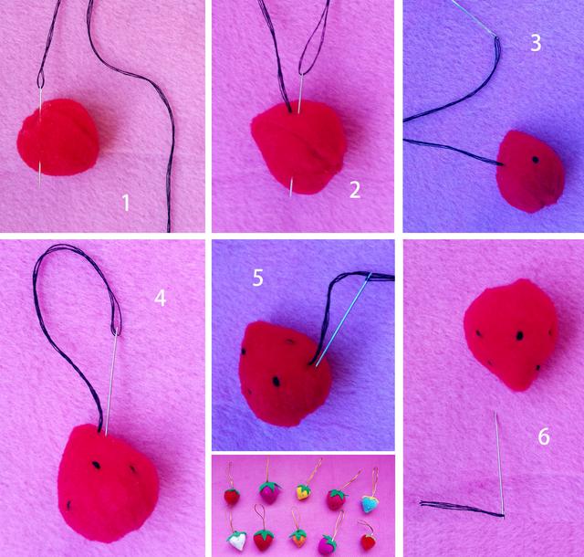 亲子手工，带孩子用零碎布头做个布艺草莓小挂件，体验DIY的乐趣-6.jpg