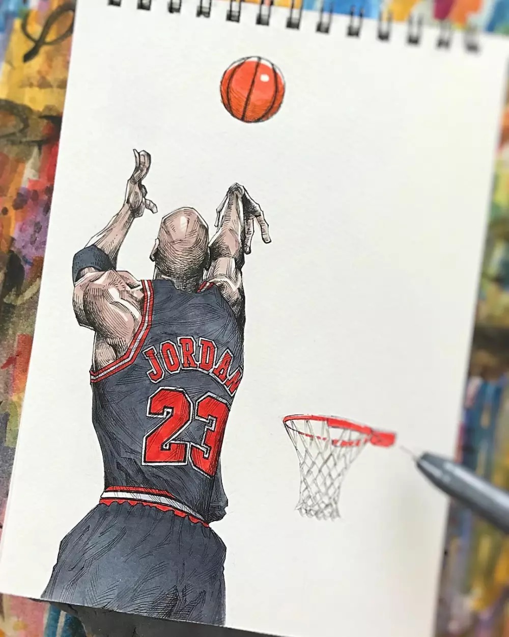 漫画版NBA,乔丹帅炸，库里大战魔人布欧，艾弗森最搞笑-3.jpg