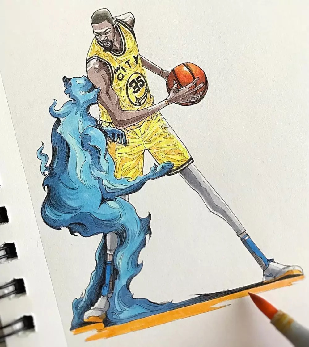 漫画版NBA,乔丹帅炸，库里大战魔人布欧，艾弗森最搞笑-6.jpg
